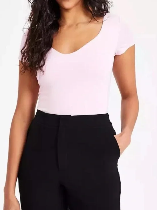 BAR III Sweetheart Neck Short Sleeve Bodysuit NWT - Picture 3 of 10